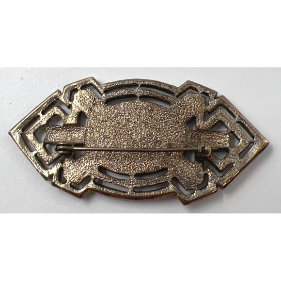 Brooch Black Silver Fashion Jewelry Vintage-Style - Picture 2 of 2